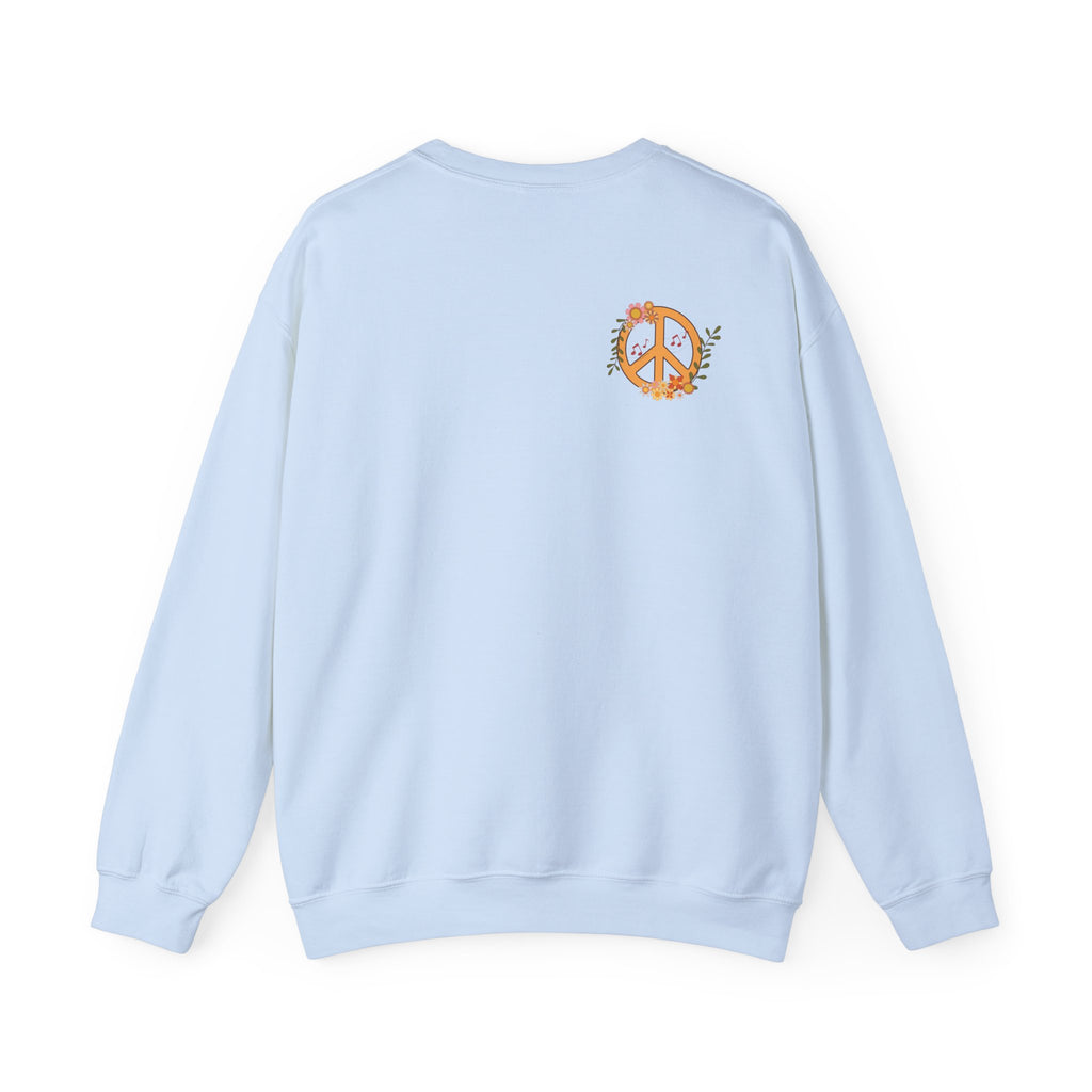 All You Need Is Love — Women's Retro Heart & Peace Sign Sweatshirt
