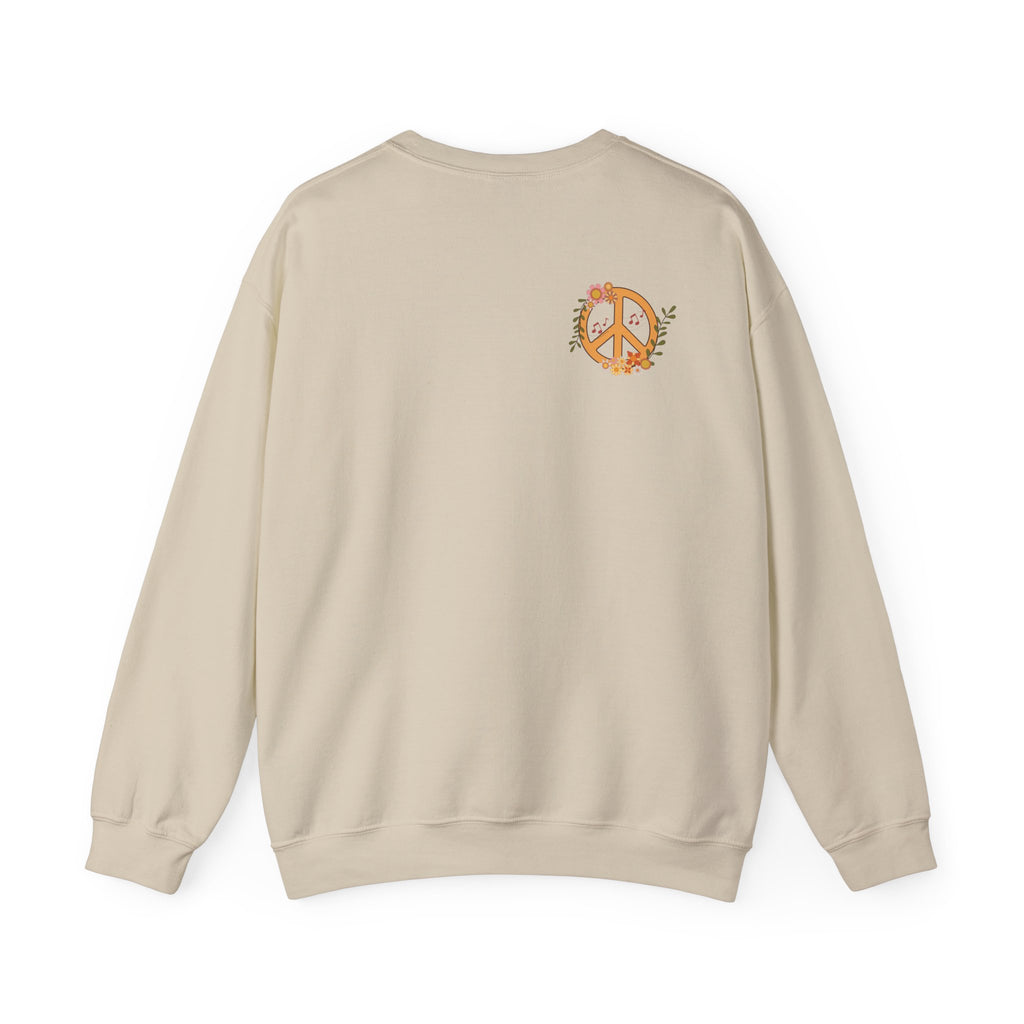 Peace and Love:  Retro All You Need is Love Sweatshirt -- For Her