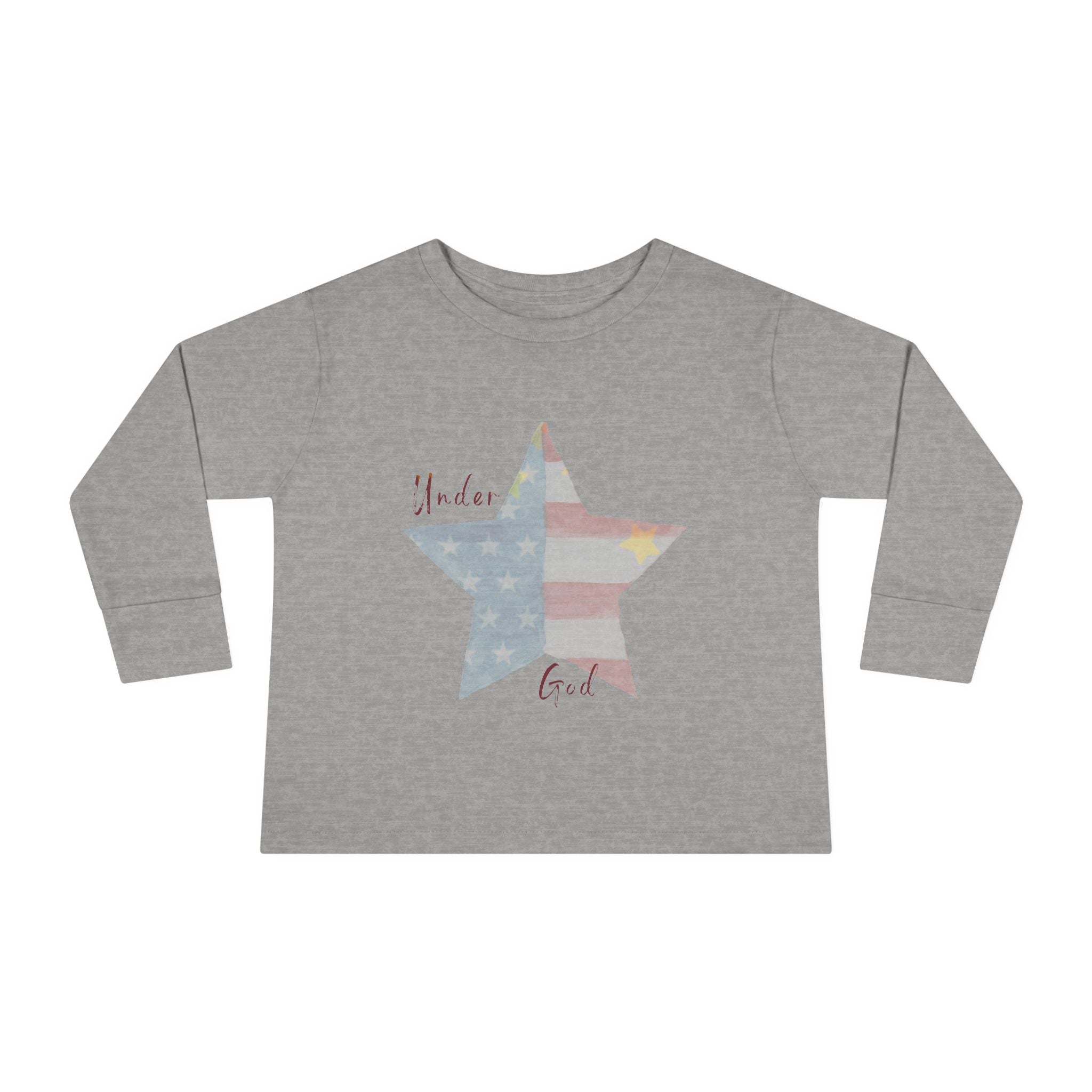 Under God | Watercolor Star Unisex Toddler Long Sleeve Tee