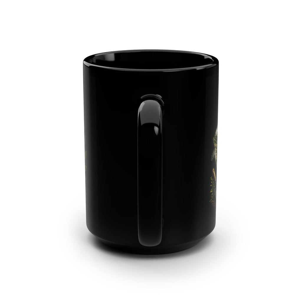 Faith Can Move Mountains | Black Ceramic Mug, 15oz