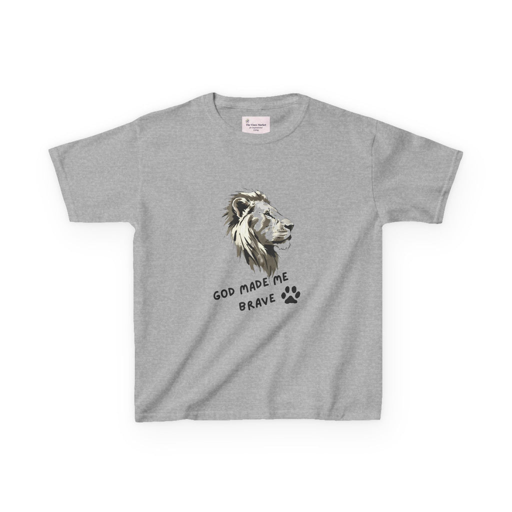 God Made Me Brave Lion  Unisex Cotton™ Tee