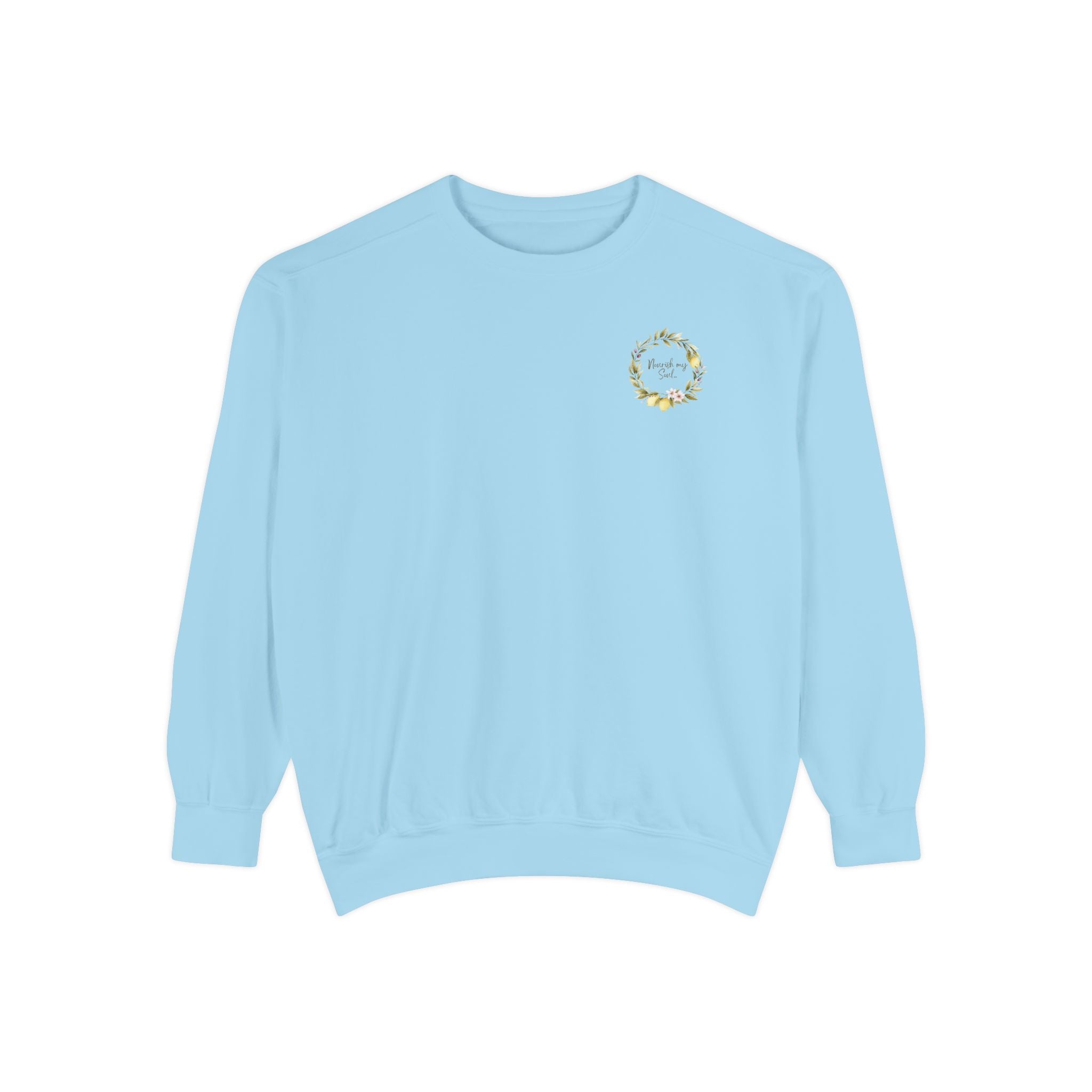 Nourish My Soul | Lemon Tree Comfort Colors Crewneck Sweatshirt – Faith & Soul Care Adult Female