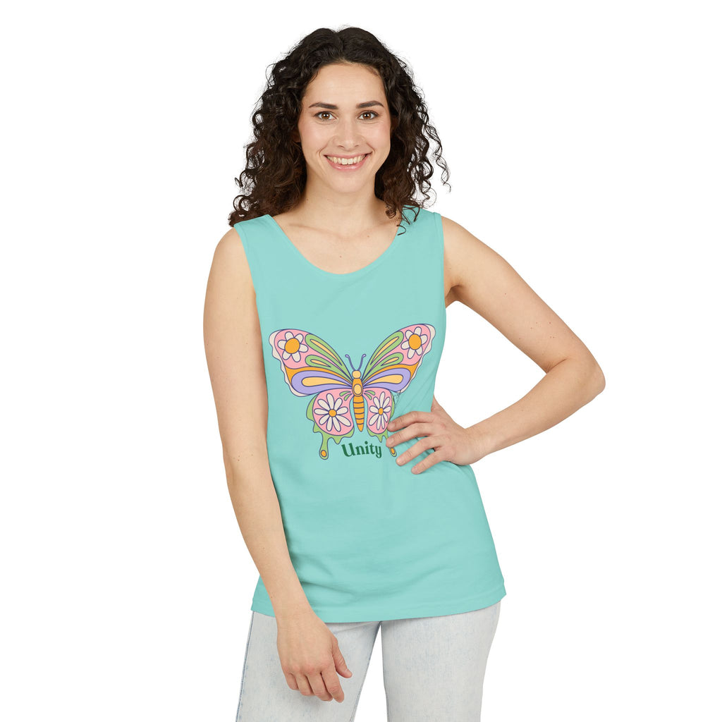 Soft Garment-Dyed Tank Top for Her:  Unity Heals