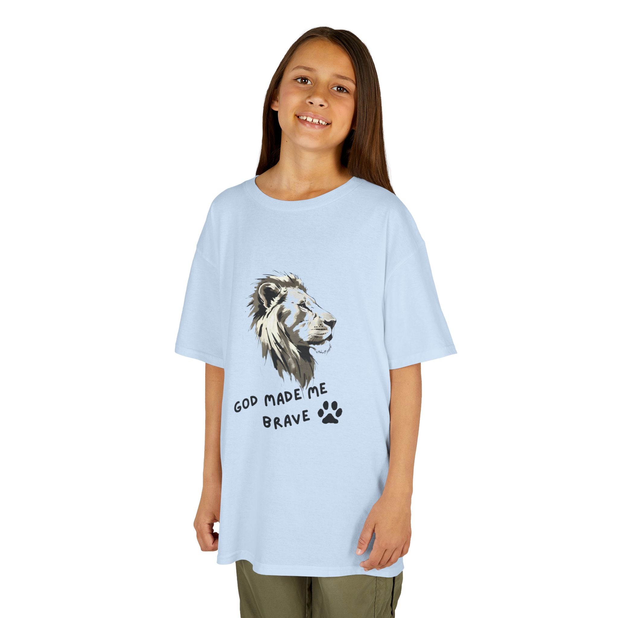 God Made Me Brave Lion  Unisex Cotton™ Tee