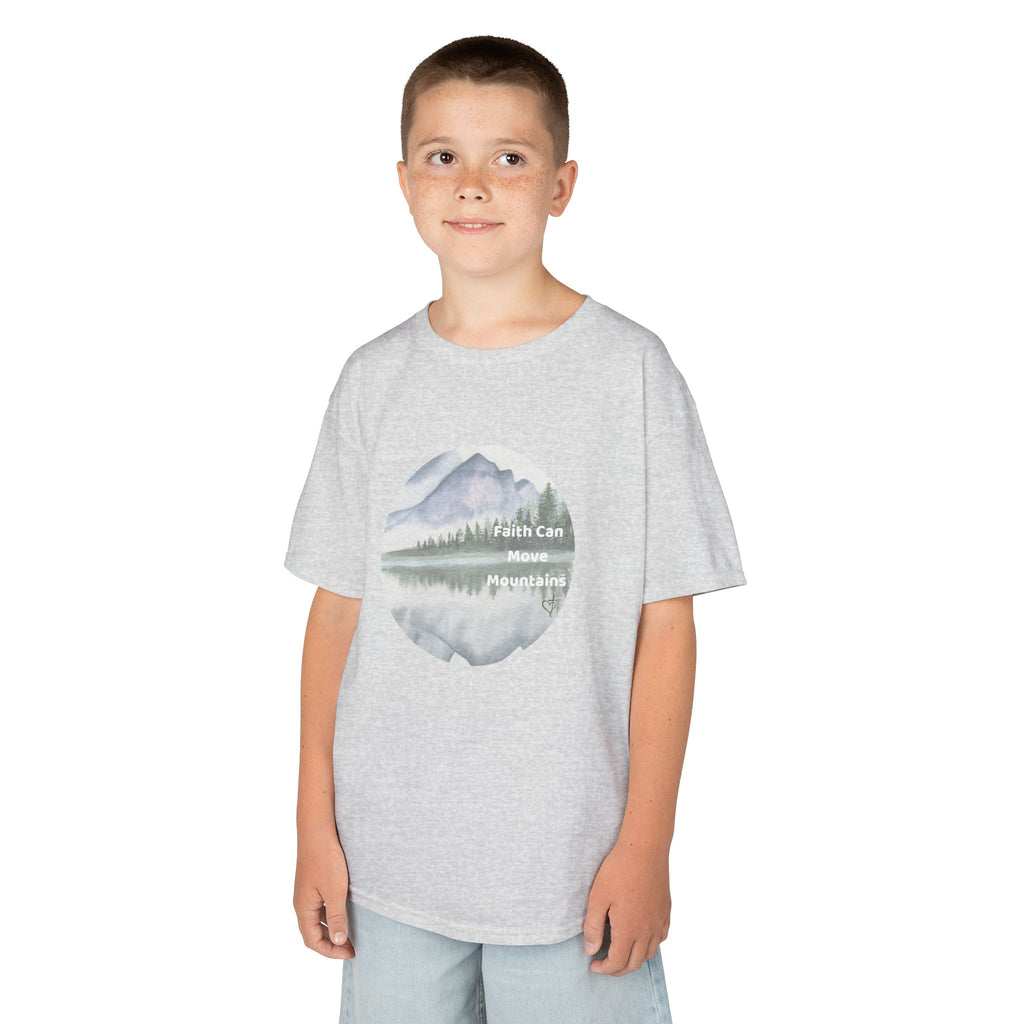 Faith Can Move Mountains:  Unisex US cotton Kids Tee