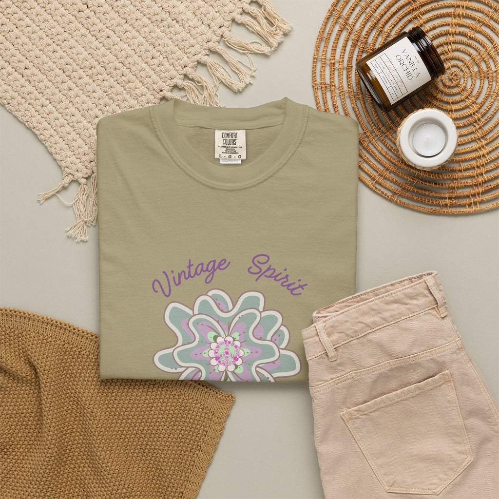 Peace and Love Vintage Spirit Floral T-Shirt -- For Her