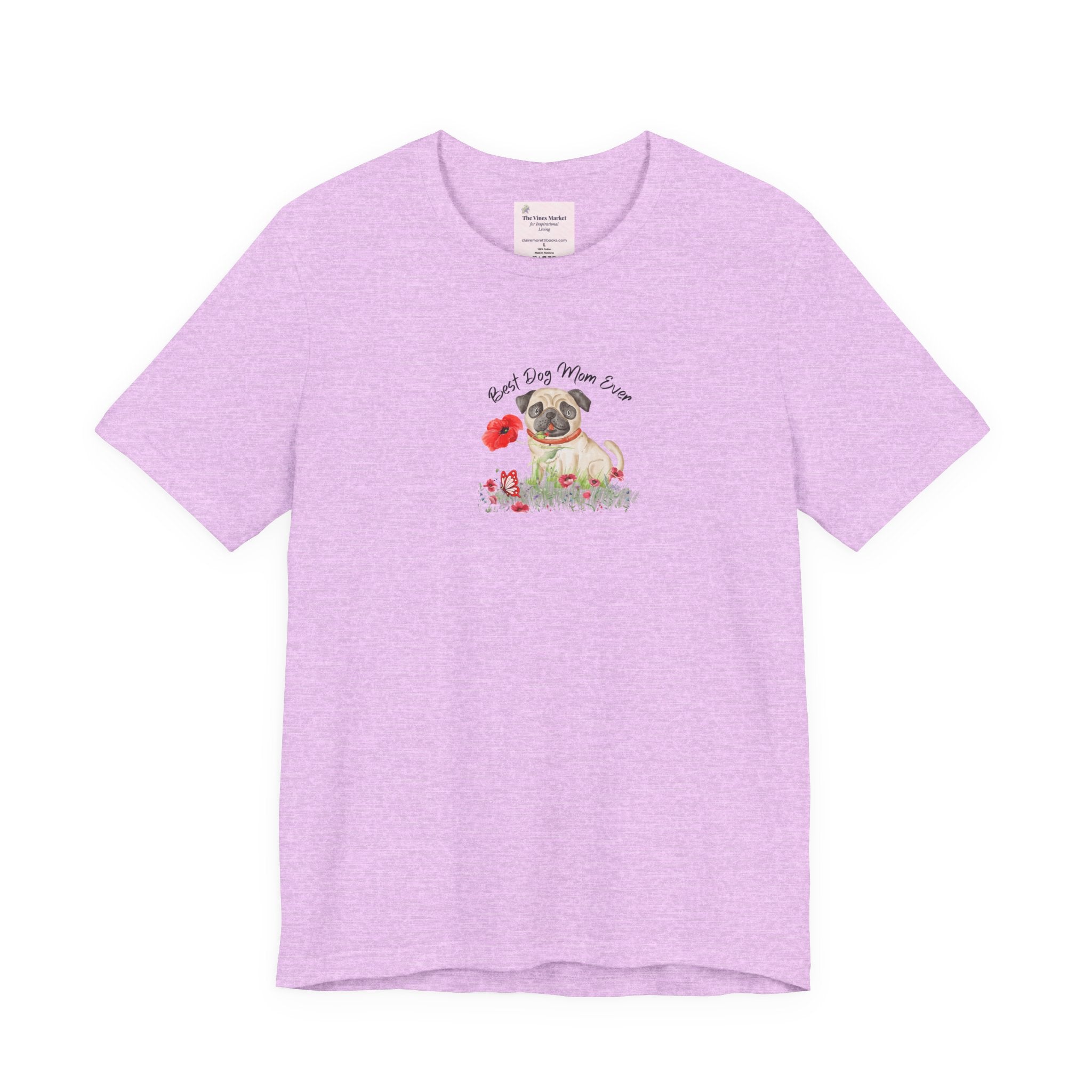 Best Dog Mom Ever Pug T-Shirt – Cute Dog Lover Gift Adult Female