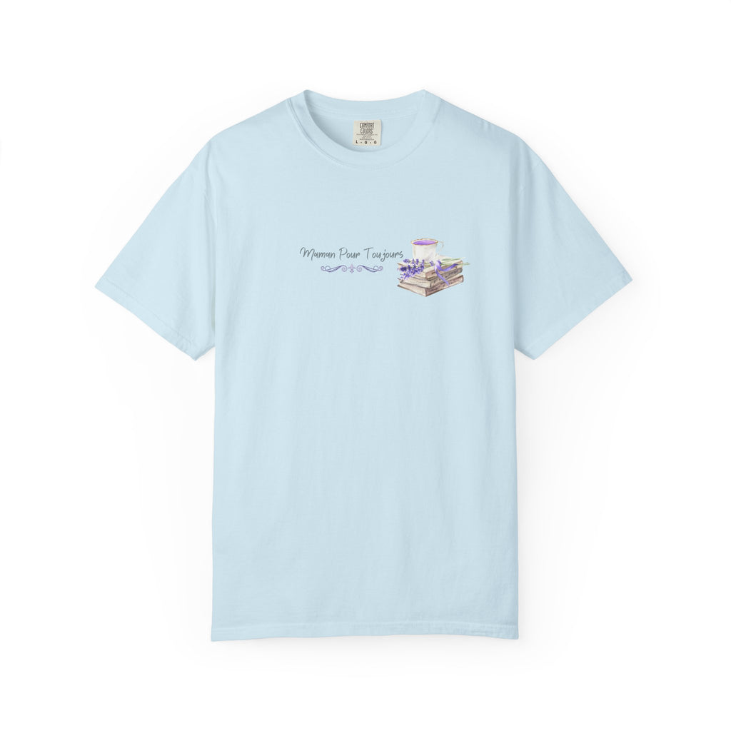 Maman Pour Toujours | French Mom Forever Books & Coffee T-Shirt – Adult Female Mother's Day Gift