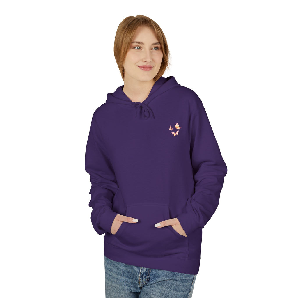 Adult Female Lightweight Soft Fleece Style Hoodie With Pockets:  "I am With You"  (Isaiah 41:10)