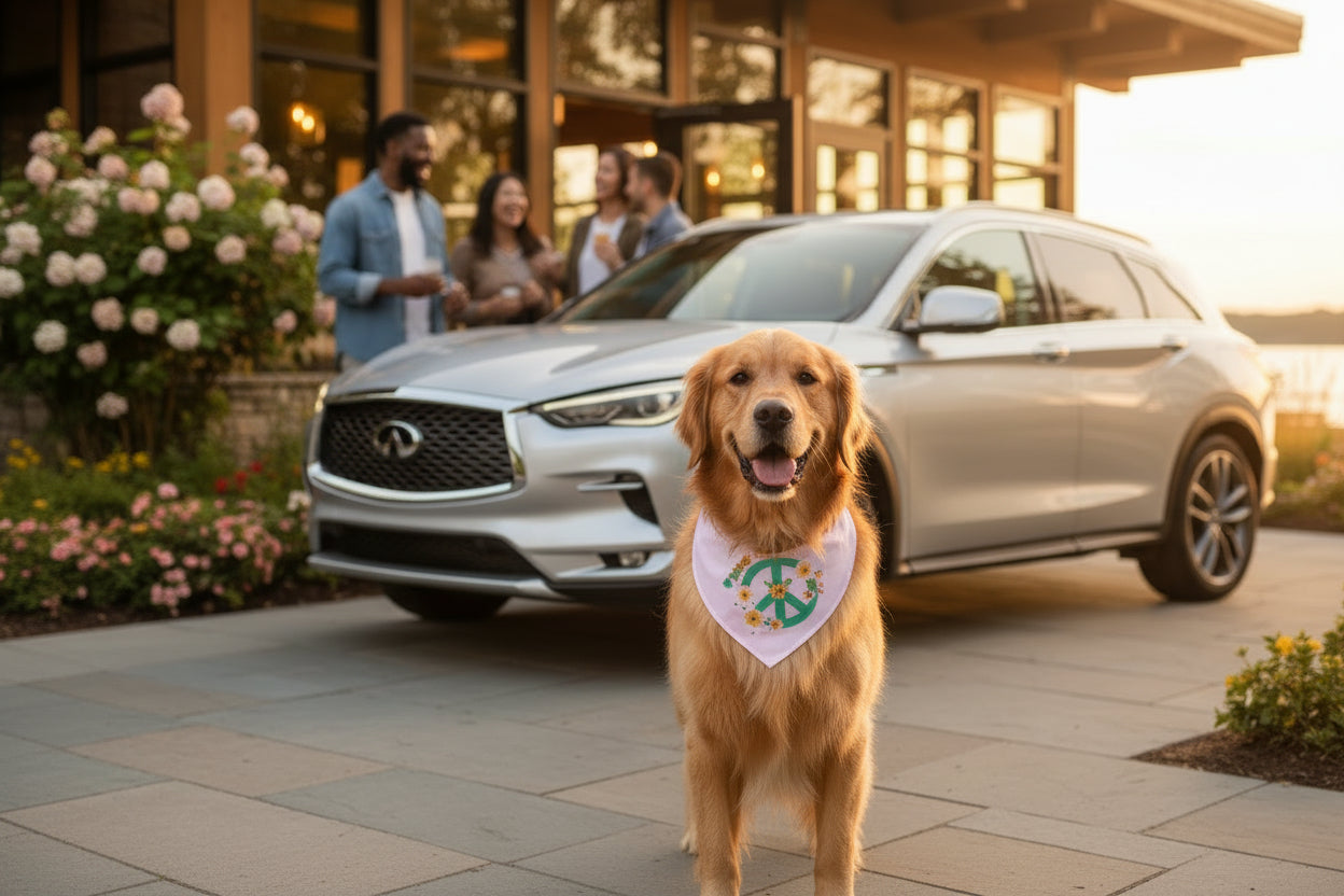 Peace and Love Clip-On Pet Bandana — Peace out
