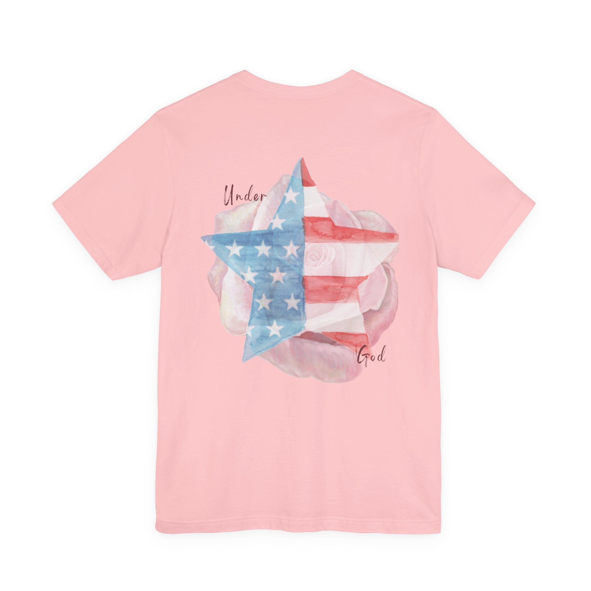 Under God | Soft Watercolor Star & Rose Women's Relaxed Tee