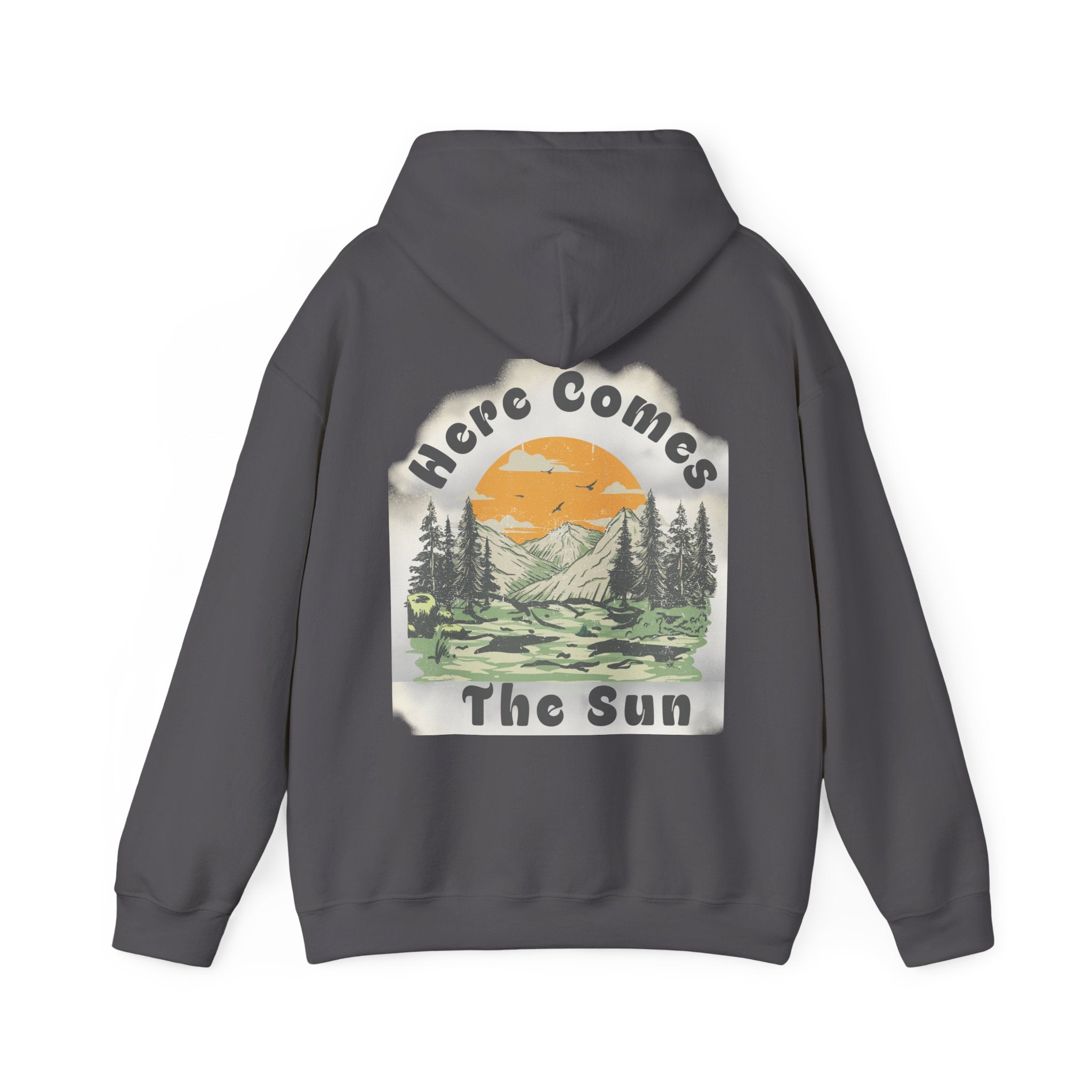 Here Comes The Sun — Unisex Retro Nature Graphic Hoodie