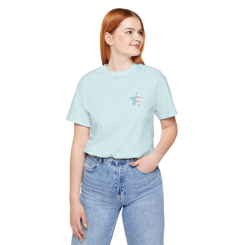 Under God | Soft Watercolor Star & Rose Women's Relaxed Tee