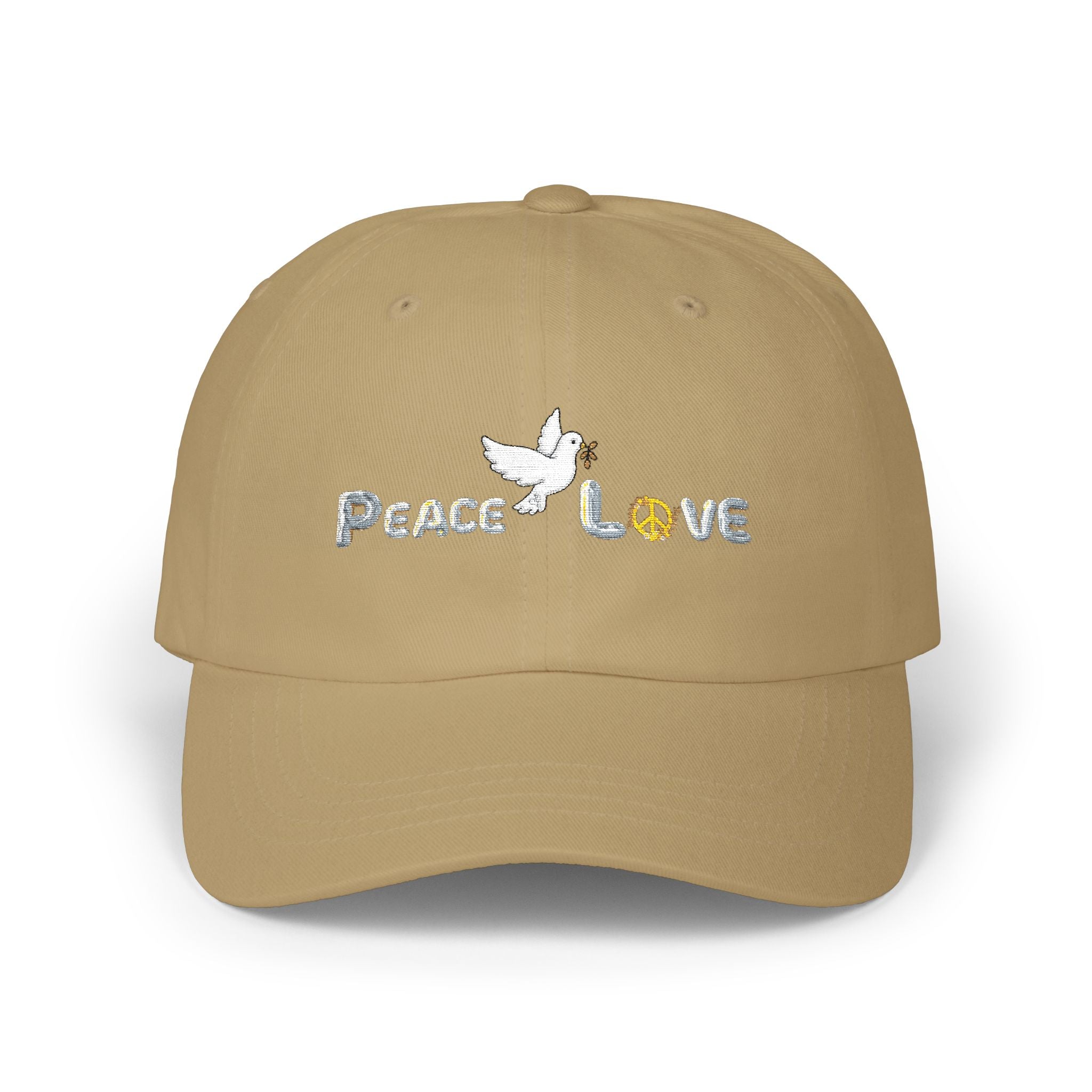 Unisex Peace and Love Adult Embroidered Cap