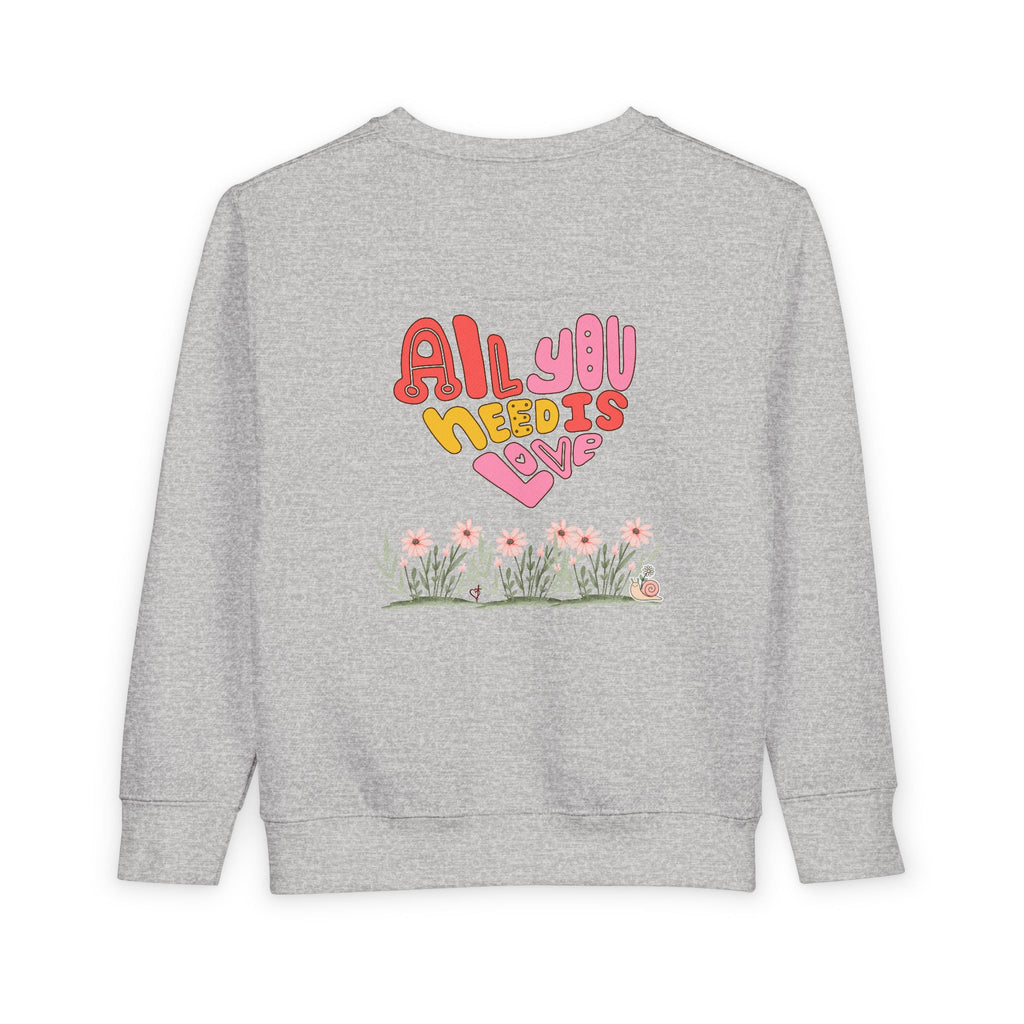 Toddler Retro Sweatshirt:  All You Need is Love