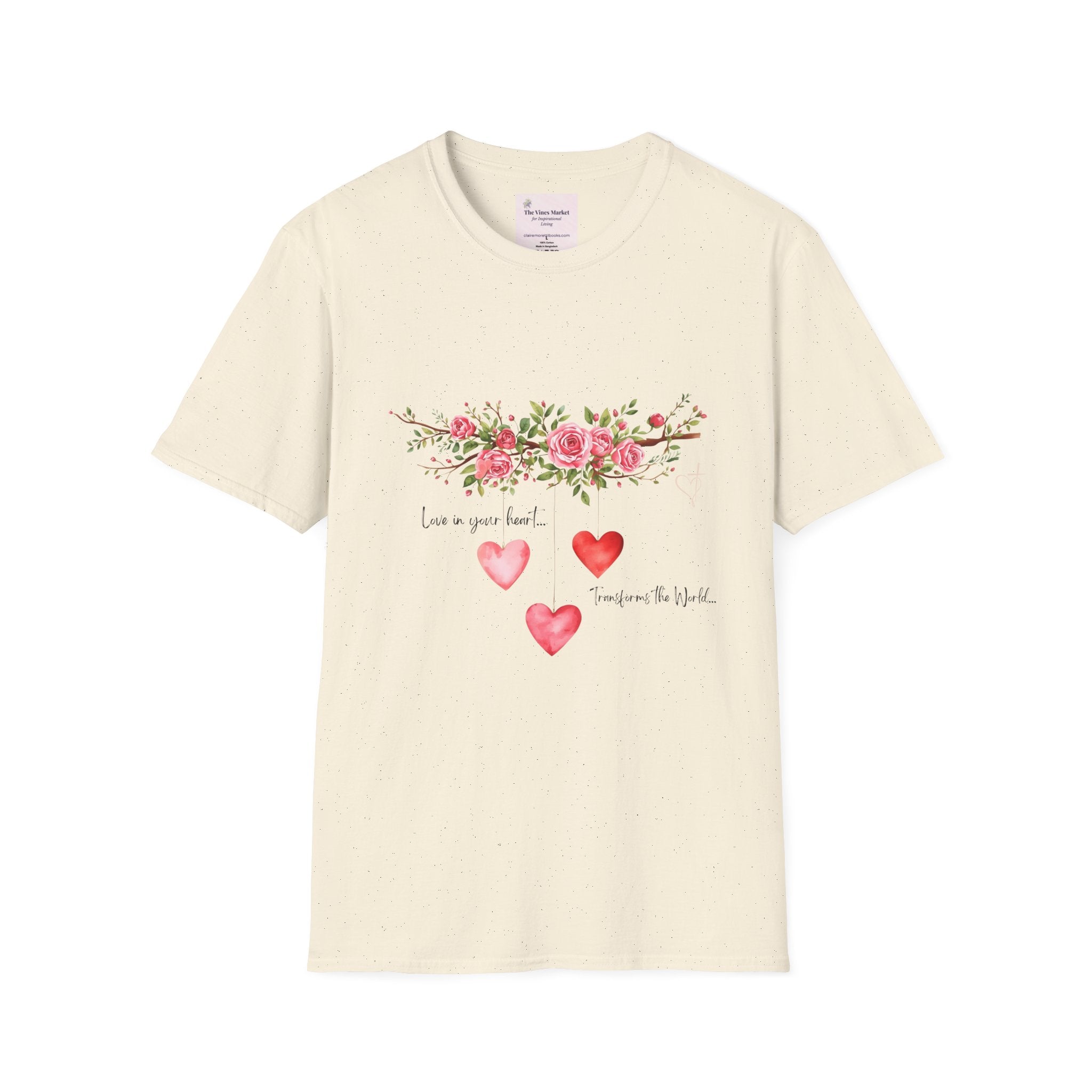 Love in Your Heart Transforms the World Tee – Women's Floral Heart Crewneck