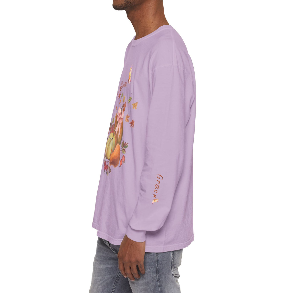 Fall’s Grace | Women’s Pumpkin Long-Sleeve Tee