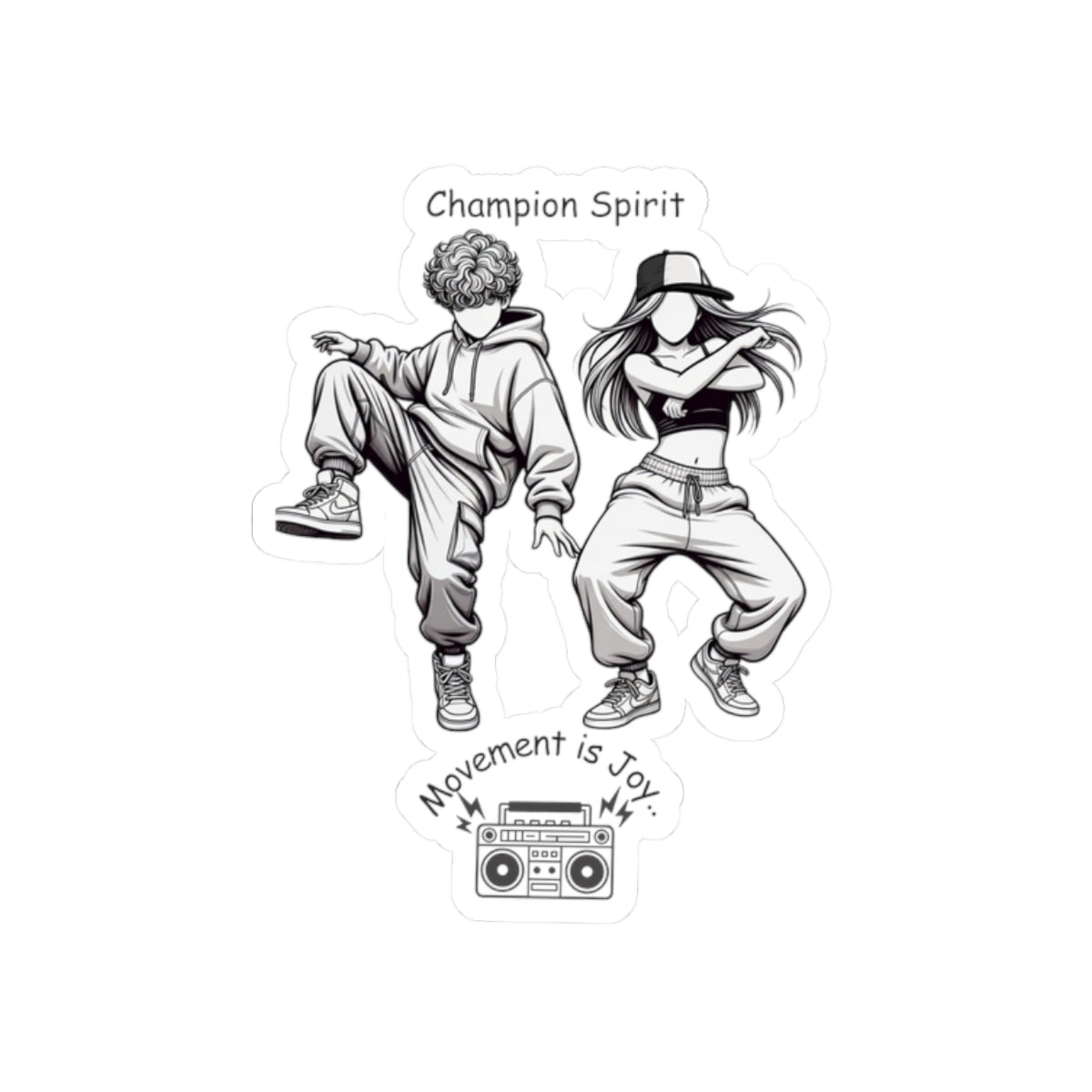 Hip Hop "Move with Joy Vinyl Sticker
