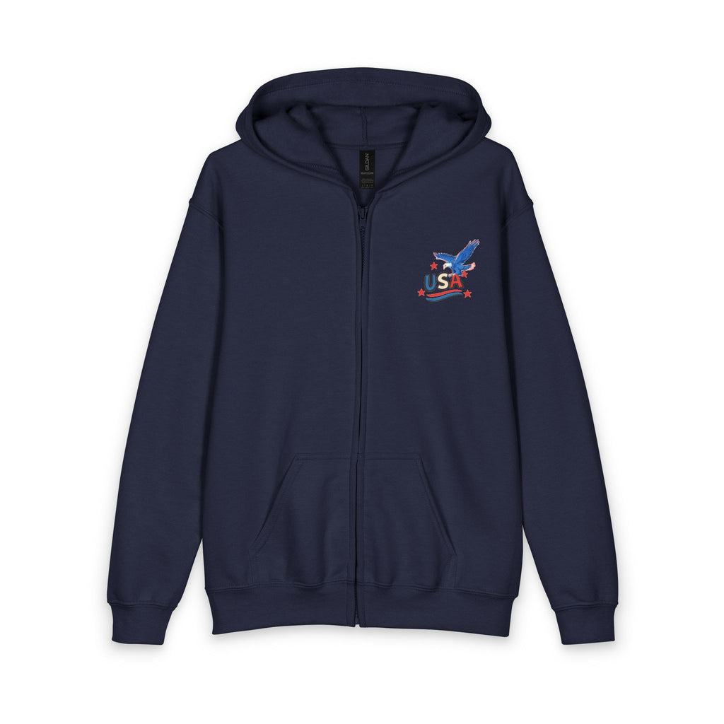 Youth Patriot 250 Anniversary Under God Heavy Blend Zipped Hoodie