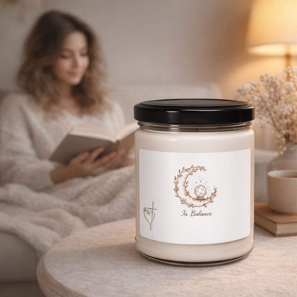 Moon Phase Herbal Soy Candle – In Balance with God