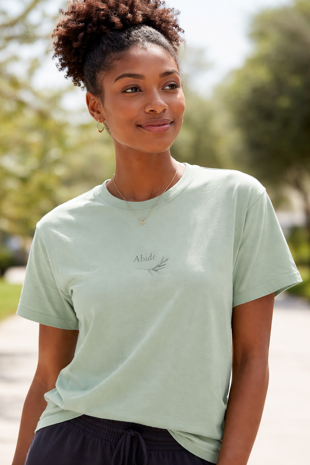 Abide -- Olive Branch  Peace Unisex Relaxed Tee