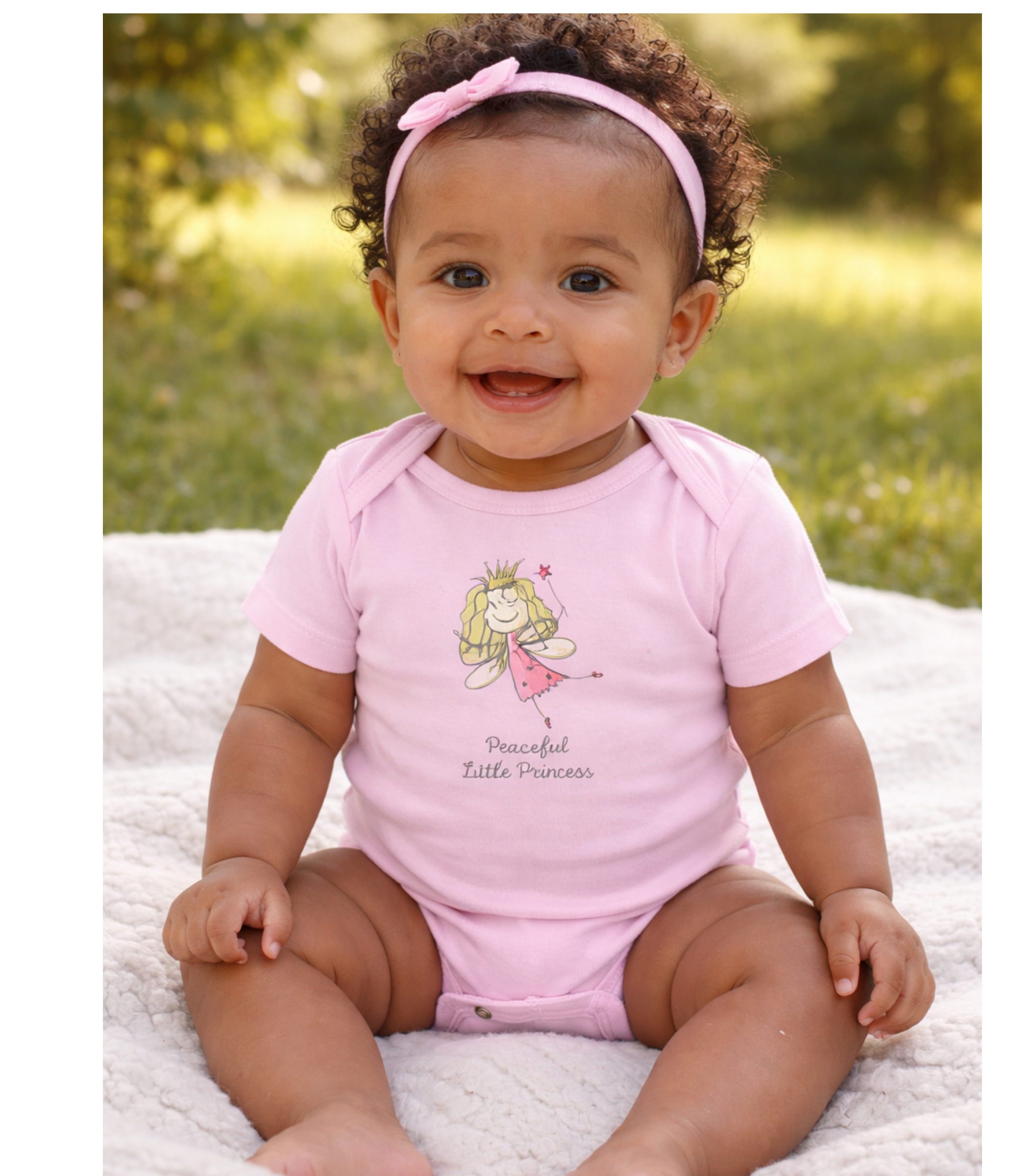Peaceful Little Princess Baby Girl Onesie – Soft Cotton Body Suit Gentle Baby Gift