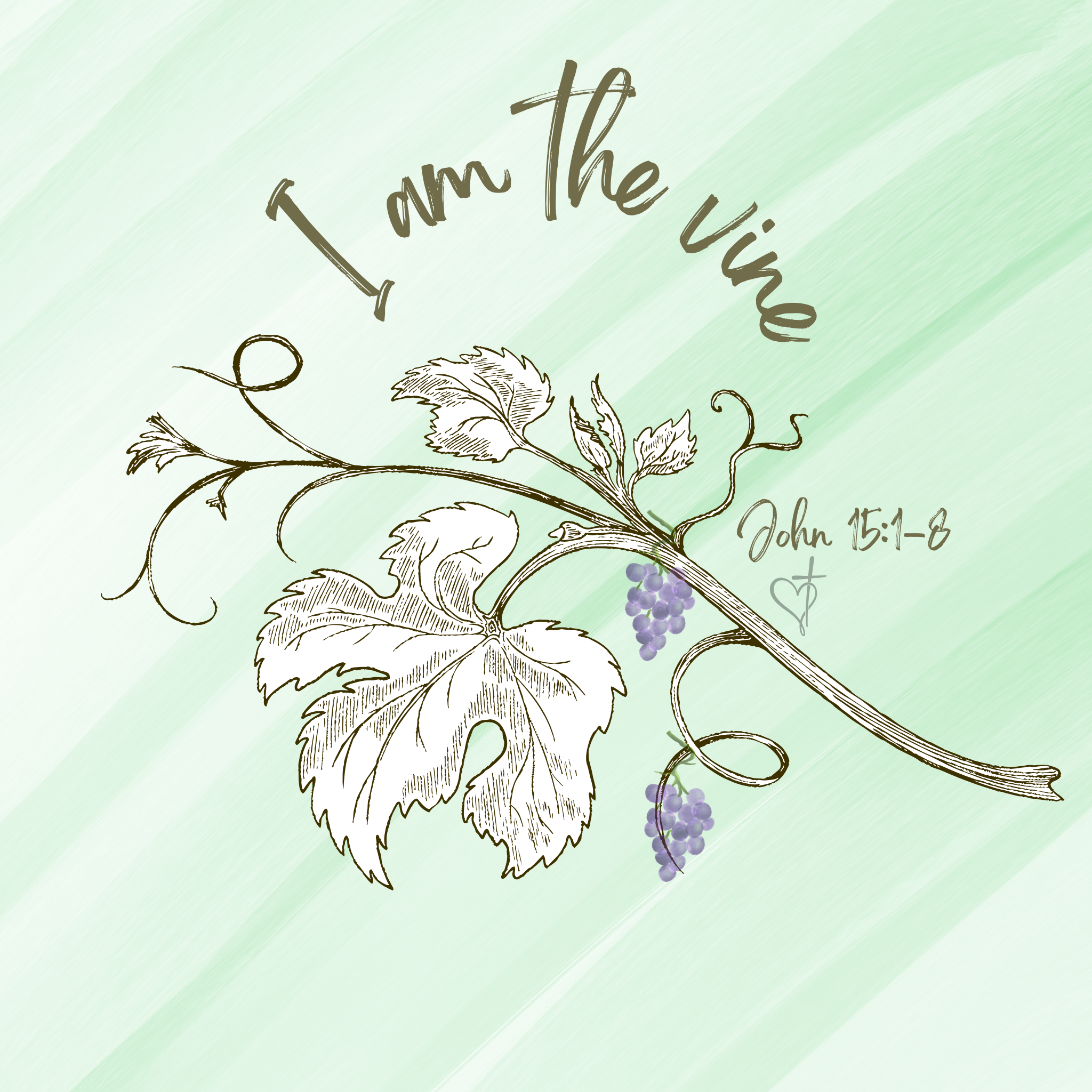 Unisex "I am the Vine":   Relaxed Tee