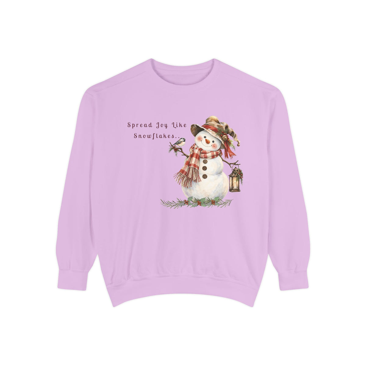 Spread Joy Like Snowflakes | Comfort Colors Snowman Sweatshirt