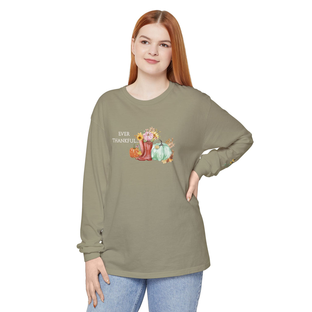Ever Thankful: Women's Thanksgiving Long Sleeve Tee