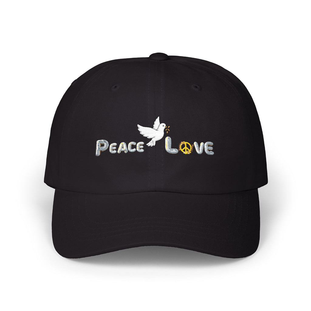 Unisex Peace and Love Adult Embroidered Cap