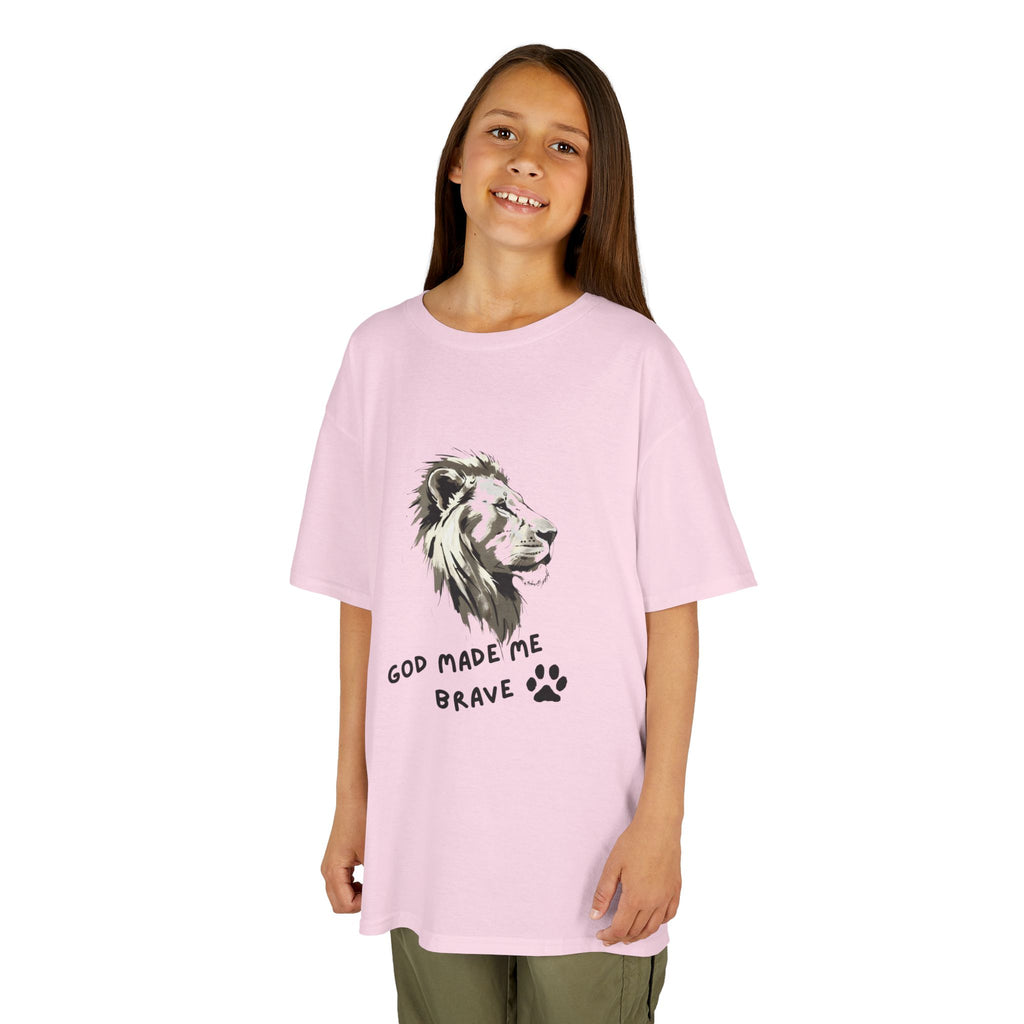 God Made Me Brave Lion  Unisex Cotton™ Tee