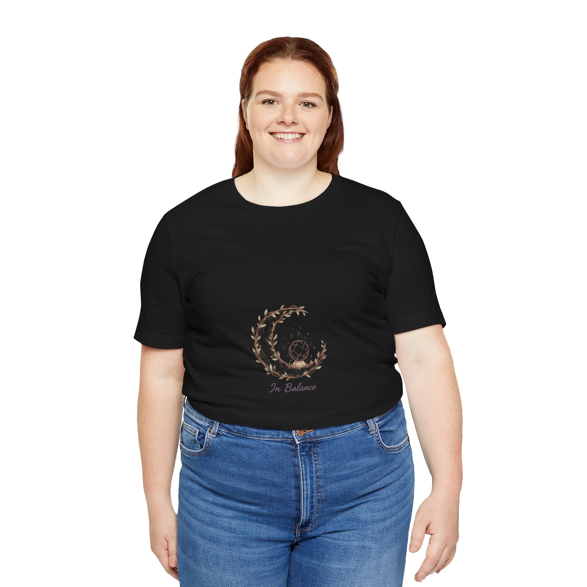 Cozy Peaceful Relaxed UnisexTee Shirt....In Balance With God;  Moonlit,