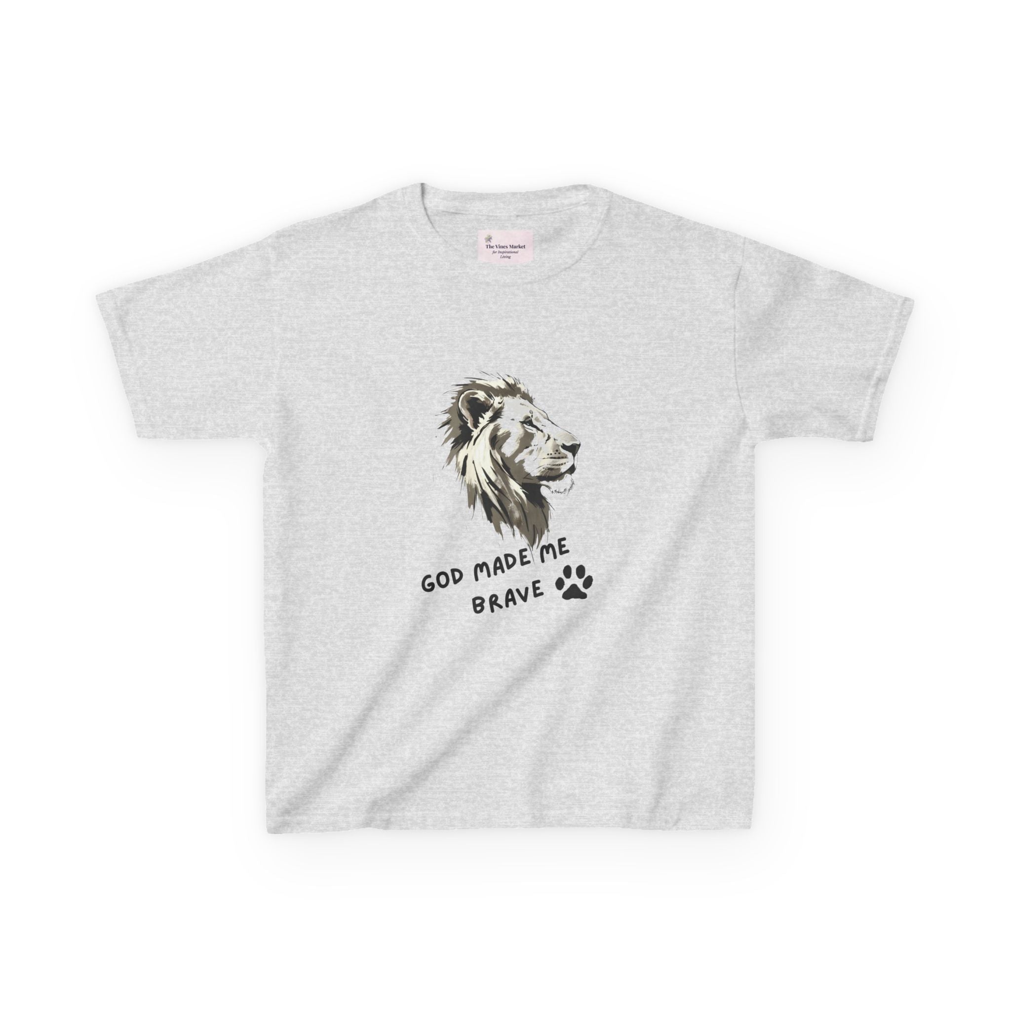 God Made Me Brave Lion  Unisex Cotton™ Tee