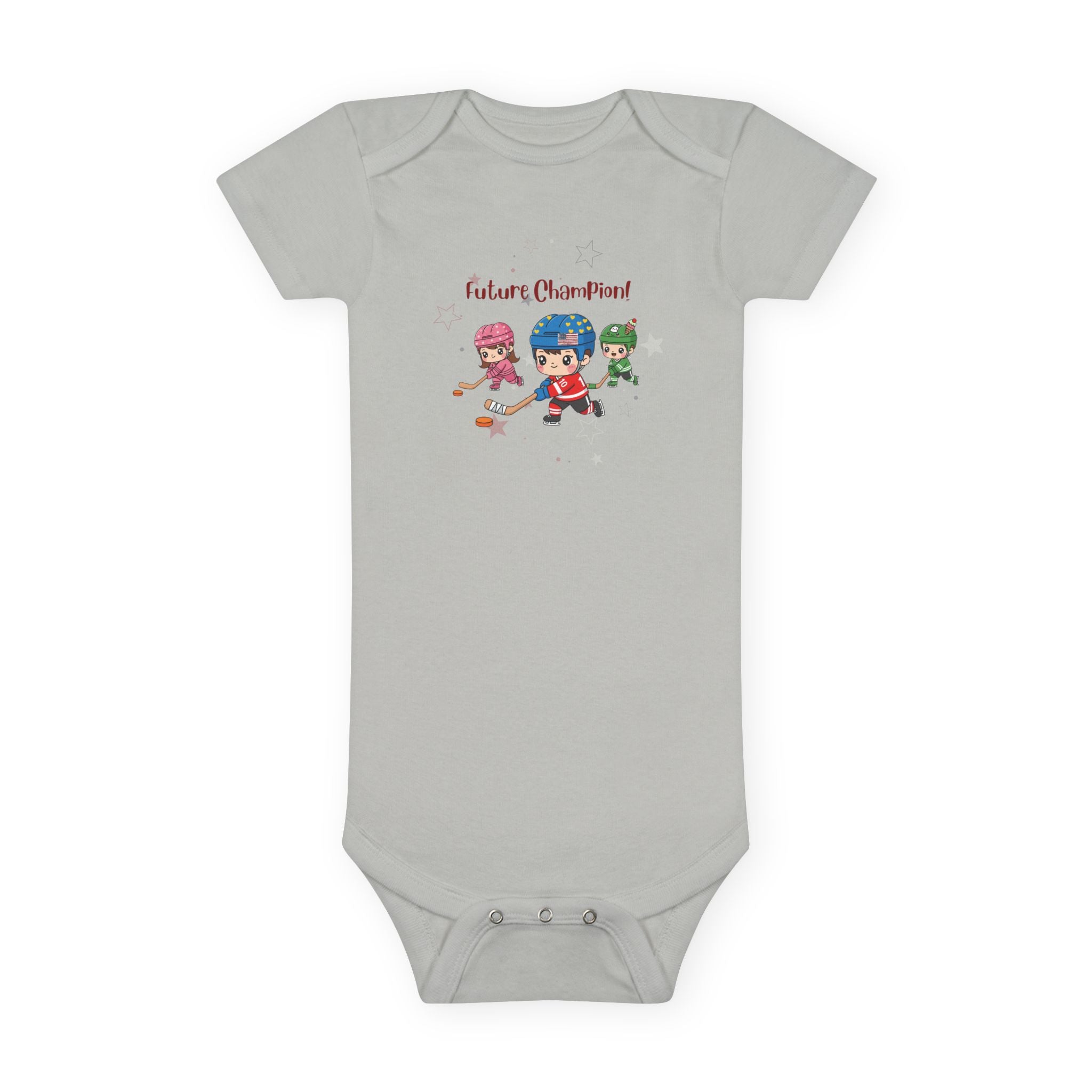 Future Champions Baby Onesie – Hockey Stars & Dreams – Unisex Baby Bodysuit