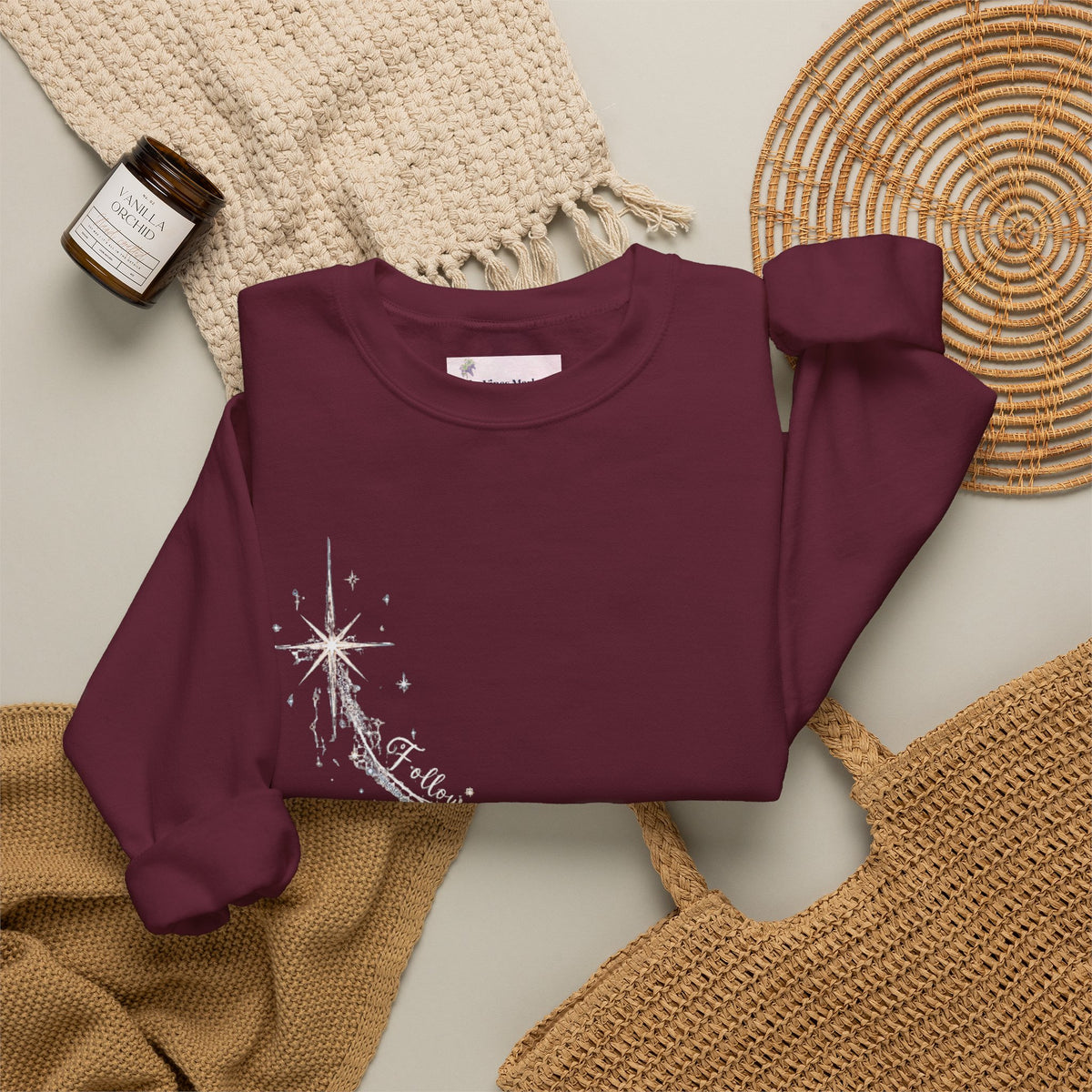 Follow Your Star | Women's Christmas Crewneck Sweatshirt
