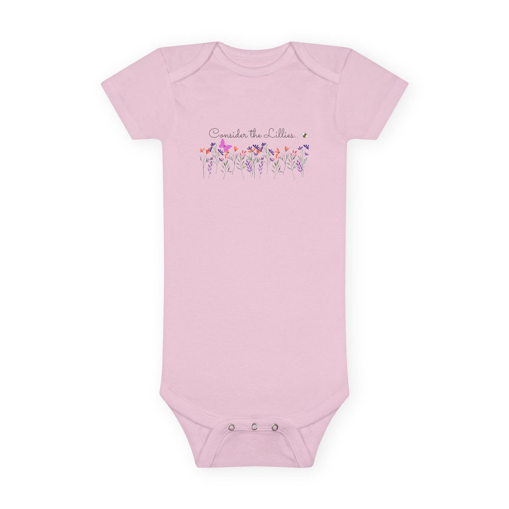 Baby Girls' Onesie — 'Consider the Lilies' Floral Christian Infant Bodysuit