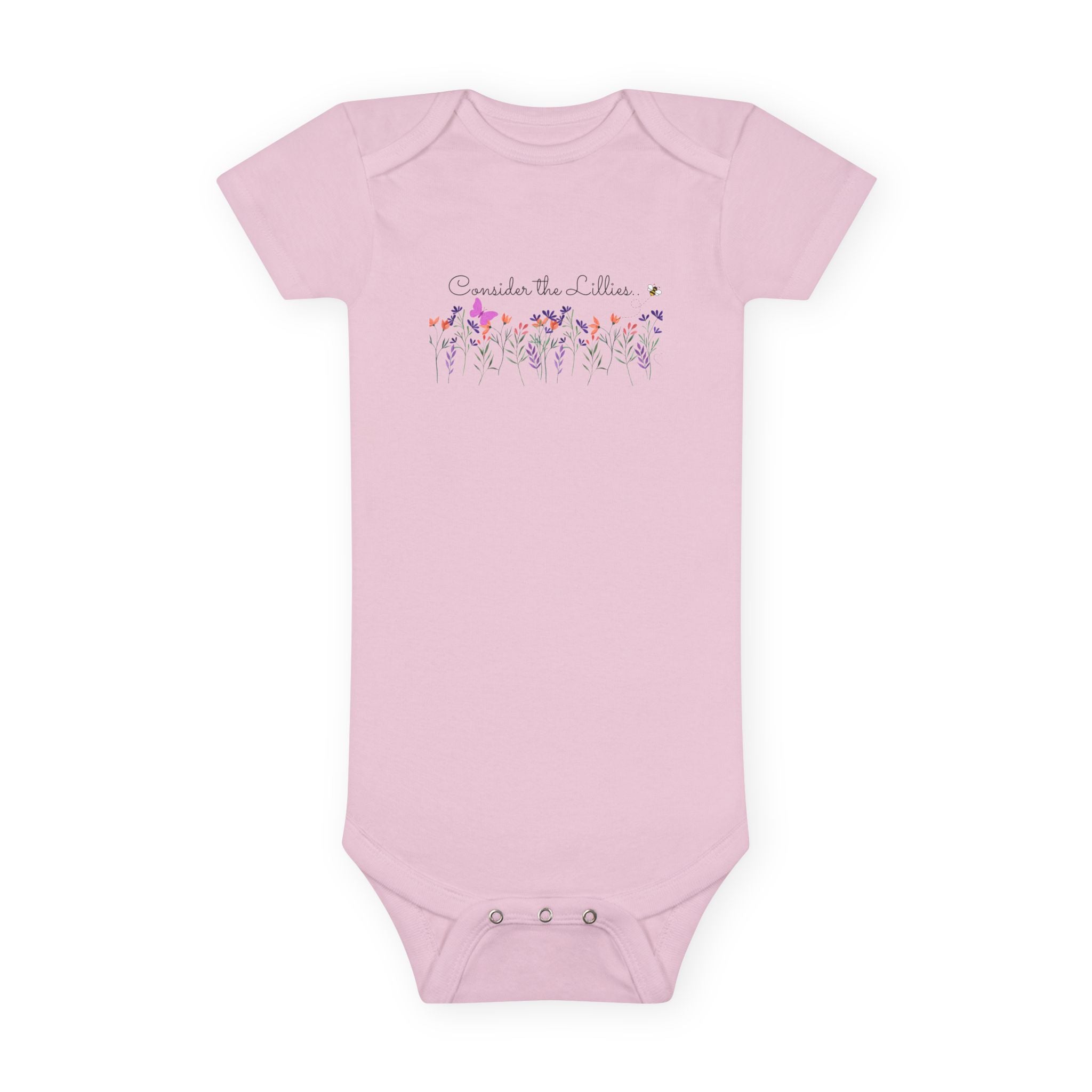 Baby Girls' Onesie — 'Consider the Lilies' Floral Christian Infant Bodysuit