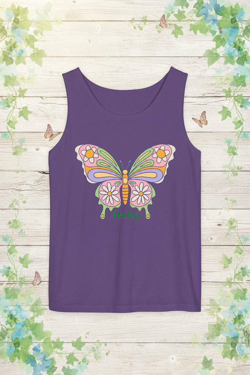 Soft Garment-Dyed Tank Top for Her:  Unity Heals