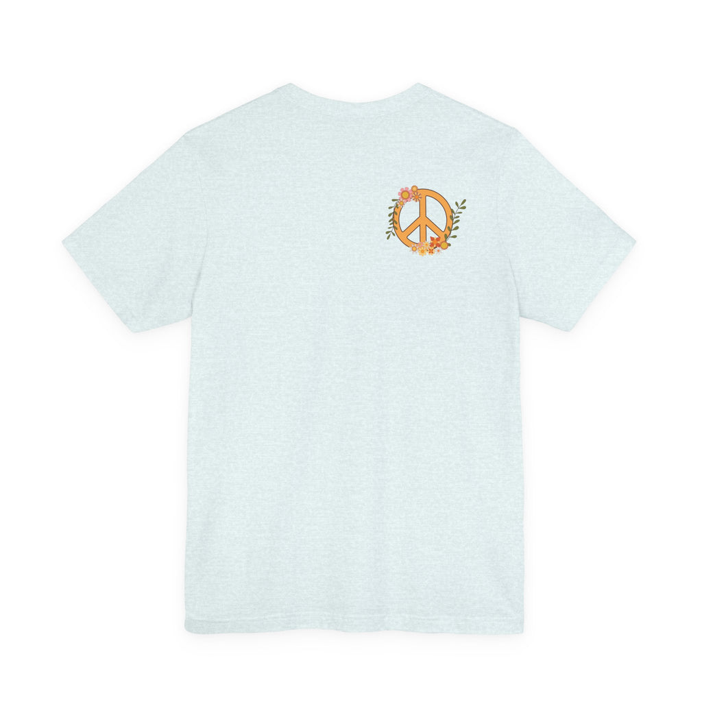 Adult Female Relaxed Comfort Tee:  Peace and Love