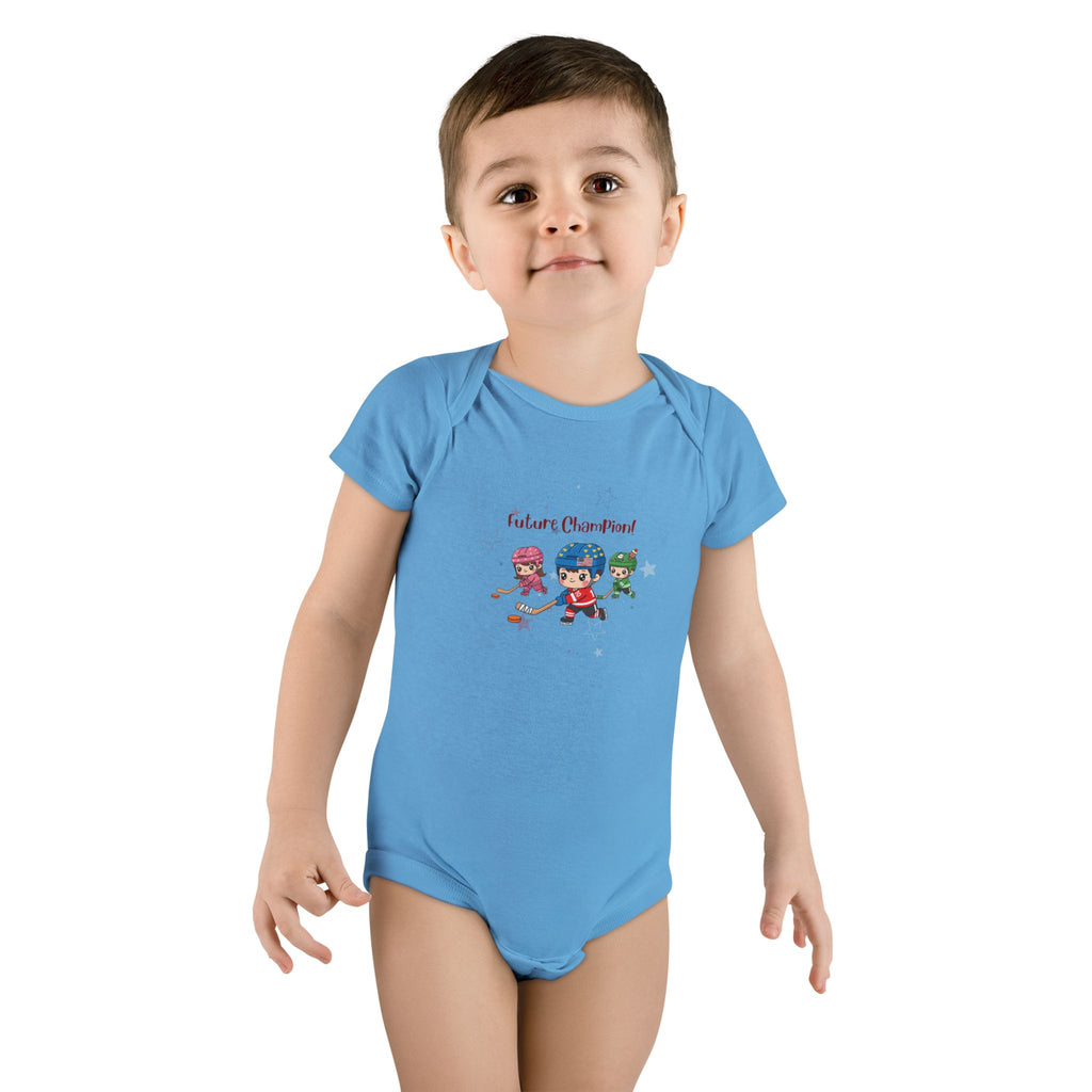Future Champions Baby Onesie – Hockey Stars & Dreams – Unisex Baby Bodysuit