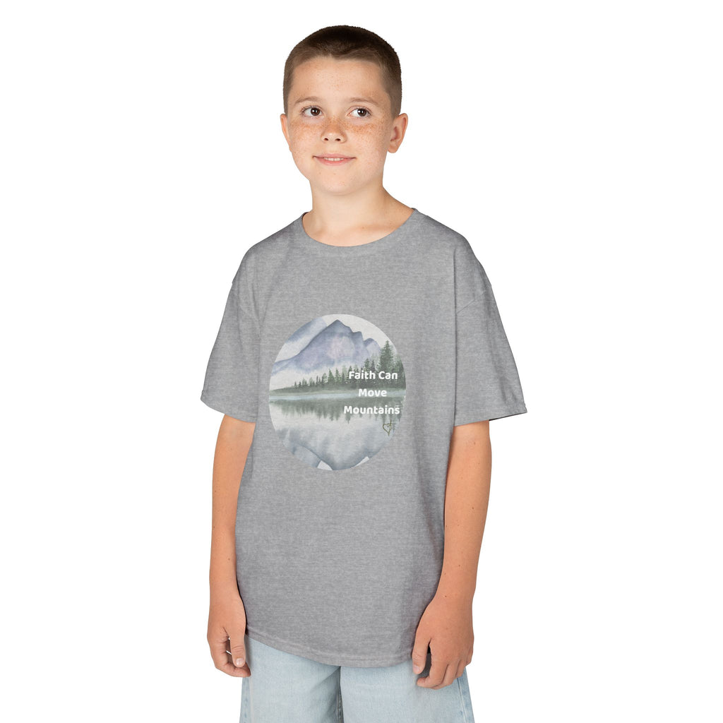 Faith Can Move Mountains:  Unisex US cotton Kids Tee