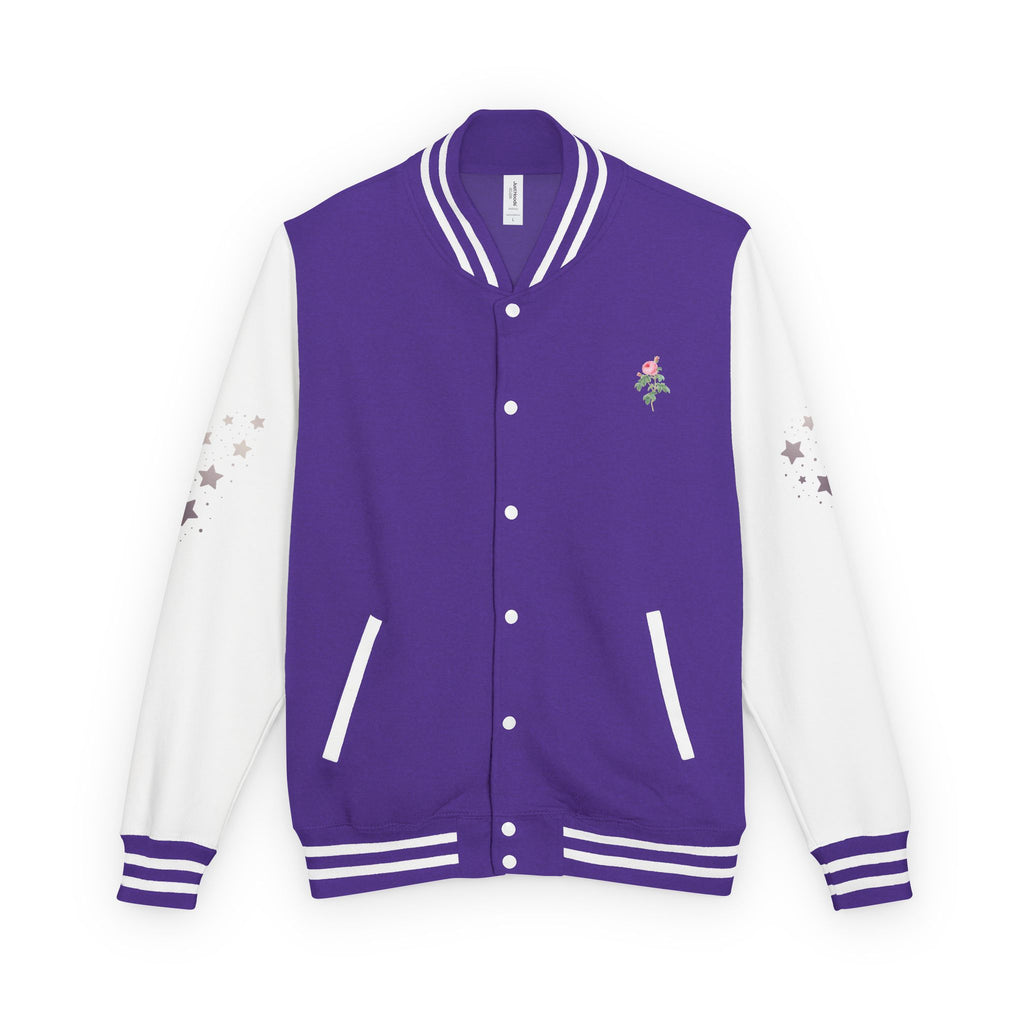 Under God | Watercolor Flag & Roses Varsity Jacket Adult Female