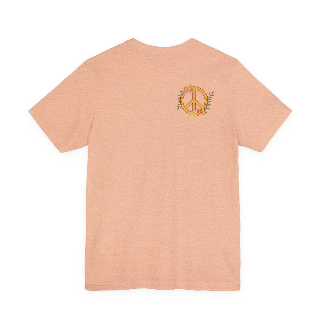Adult Female Relaxed Comfort Tee:  Peace and Love
