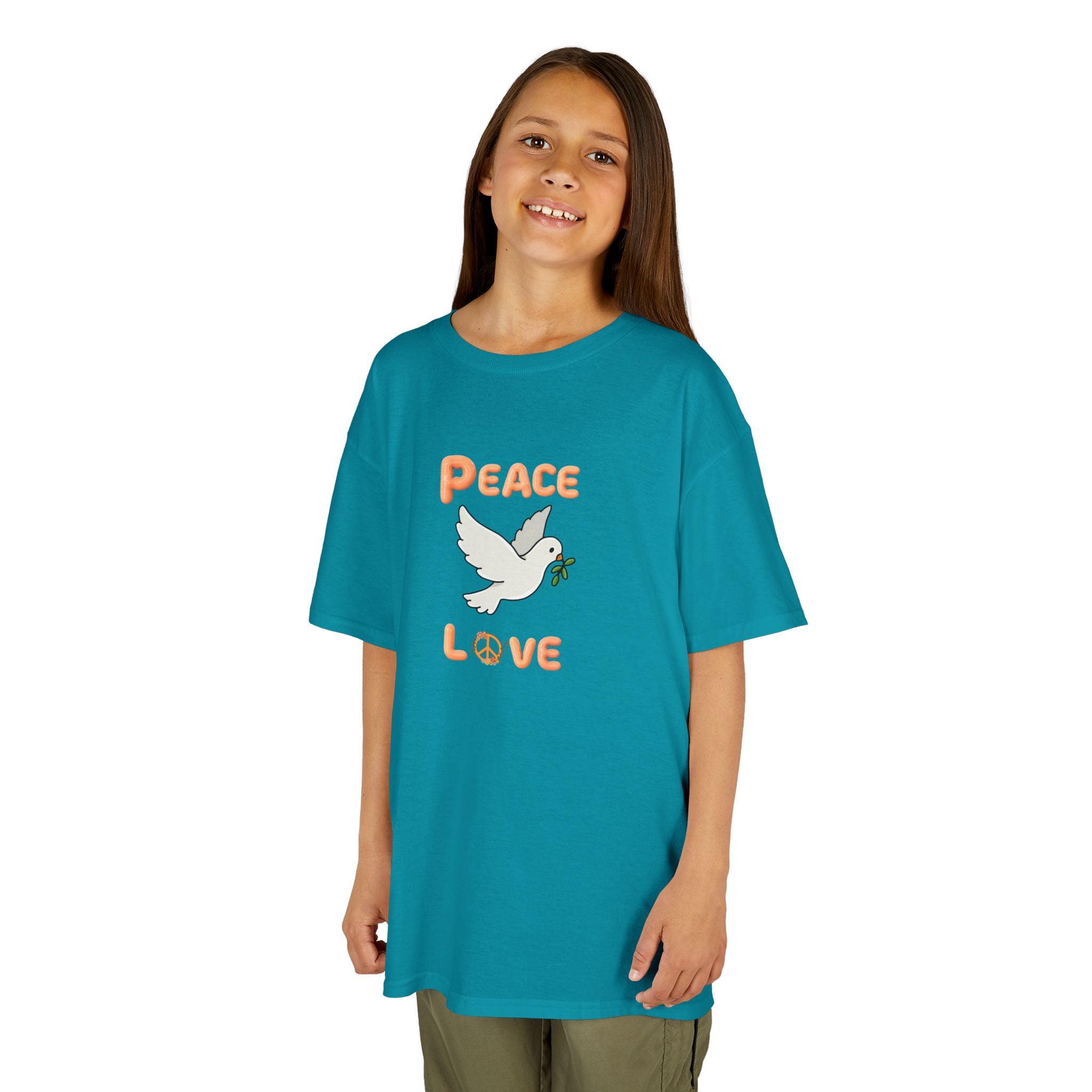 Kids Unisex Tee:  Peace and Love