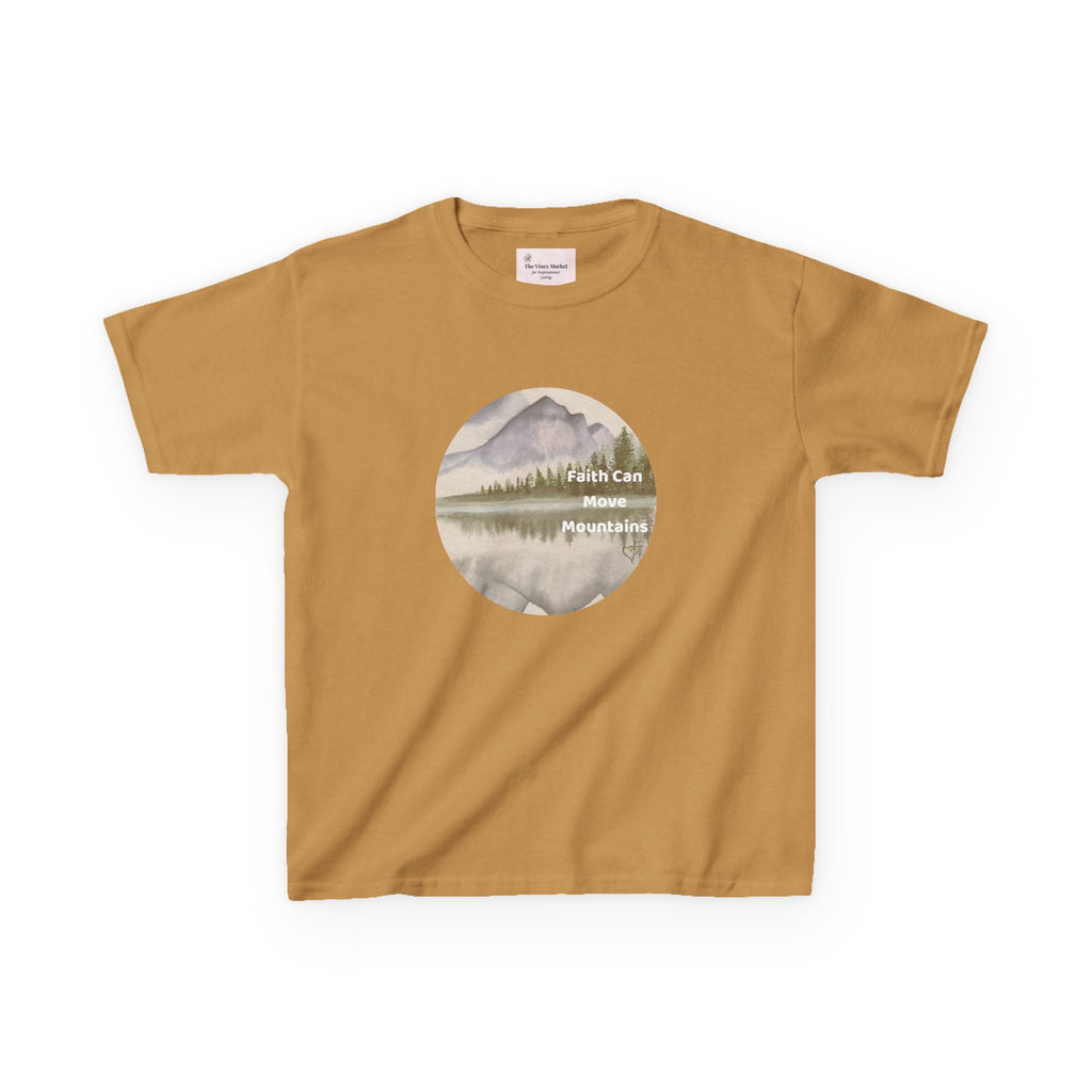 Faith Can Move Mountains:  Unisex US cotton Kids Tee