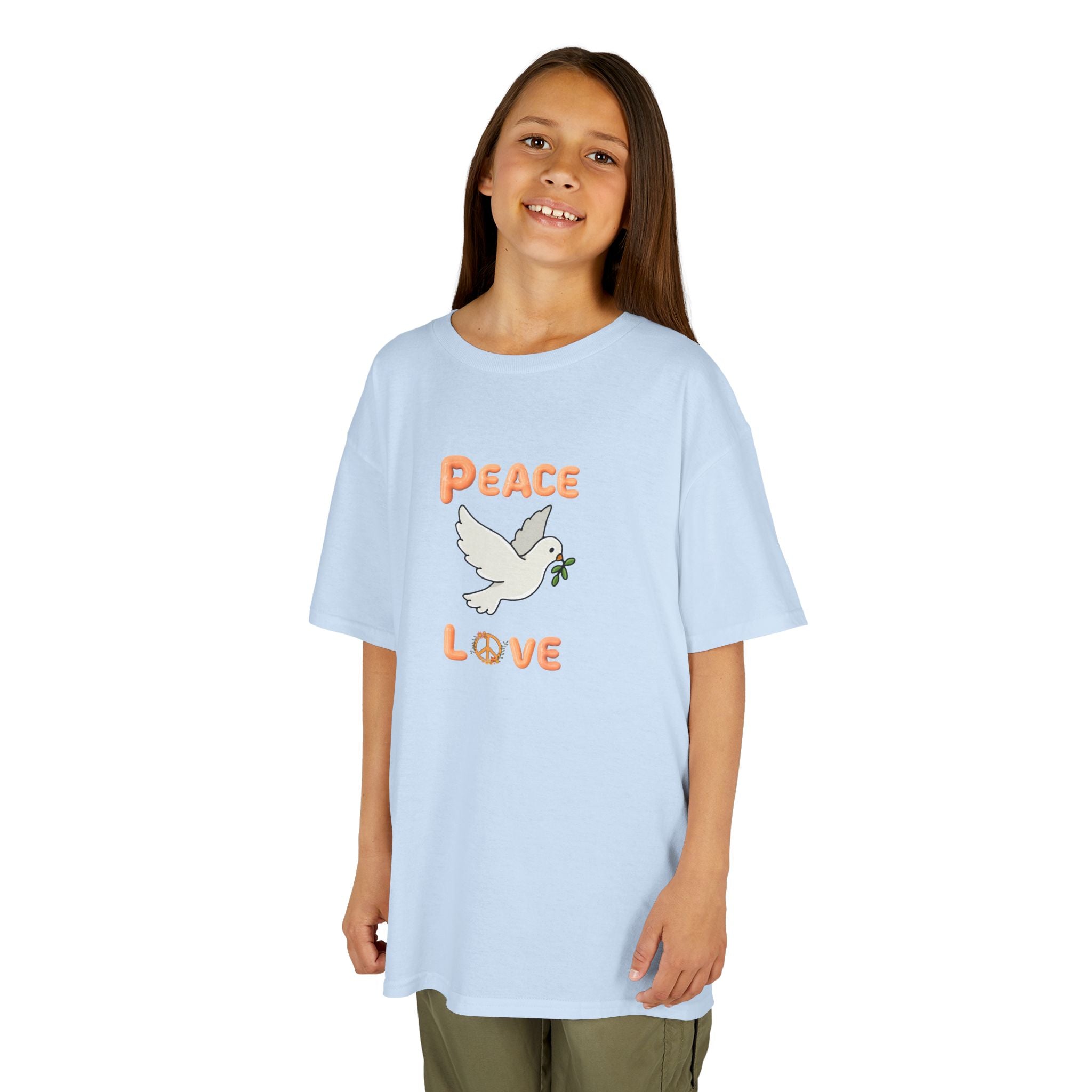 Kids Unisex Tee:  Peace and Love