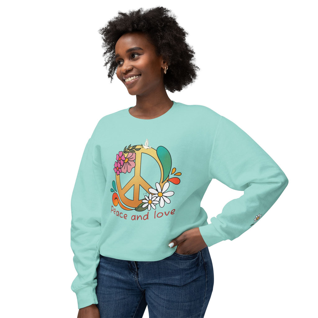 Peace & Love 'My Peace I Give You' 70s Retro Crewneck Sweatshirt