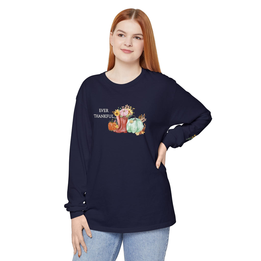 Ever Thankful: Women's Thanksgiving Long Sleeve Tee
