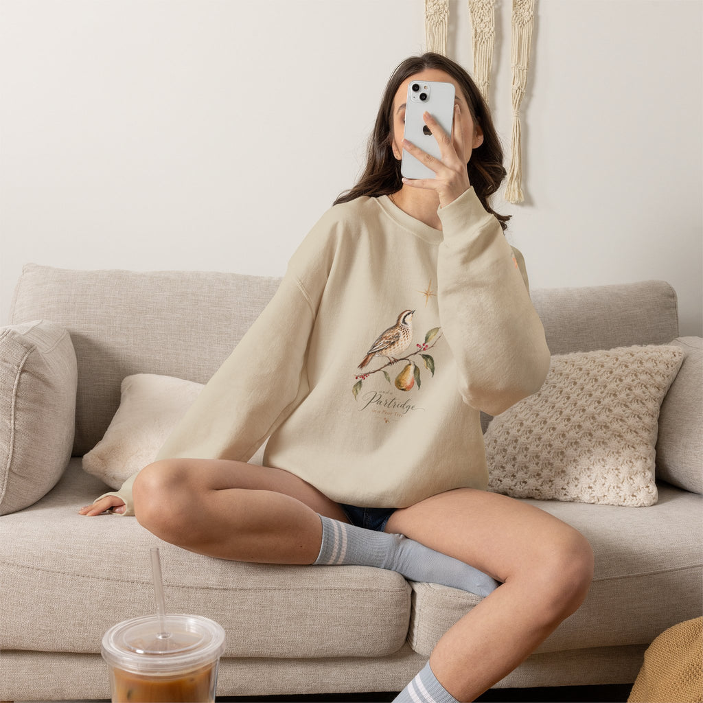 And a Partridge in a Pear Tree | Women's Christmas Crewneck Sweatshirt
