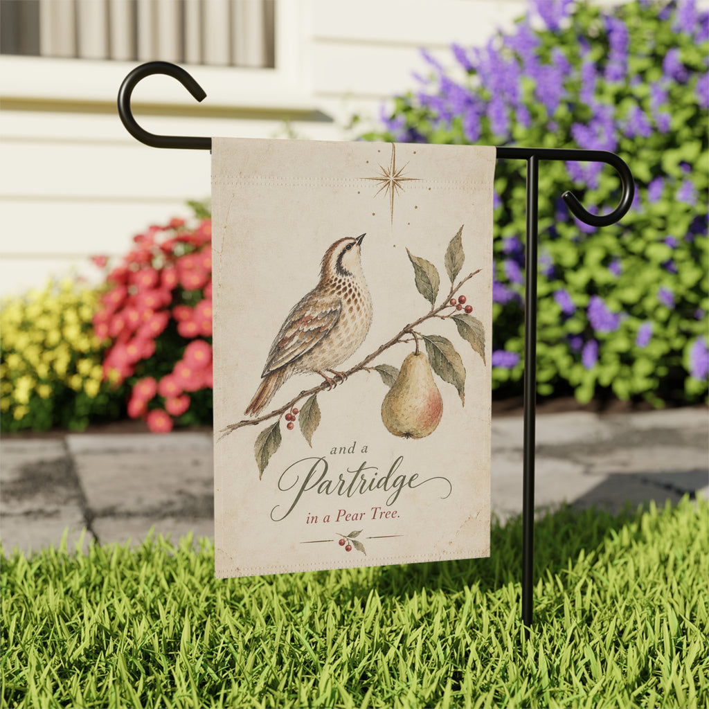 And a Partridge in a Pear Tree | Christmas Garden Flag
